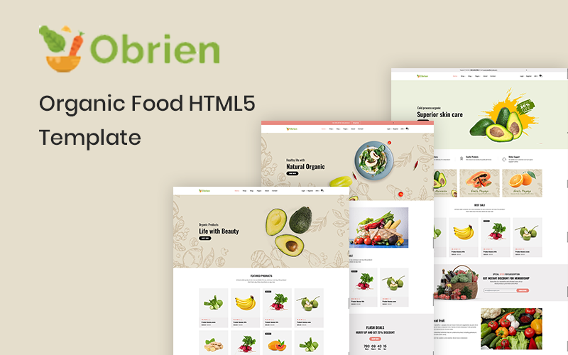 Obrien - Modelo de site HTML5 de alimentos orgânicos