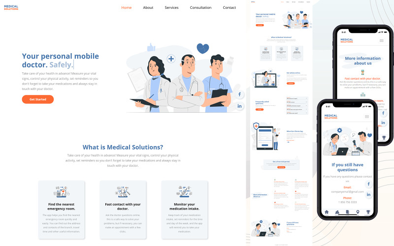 Online Doctor - HTML5 Landing Page Vorlage