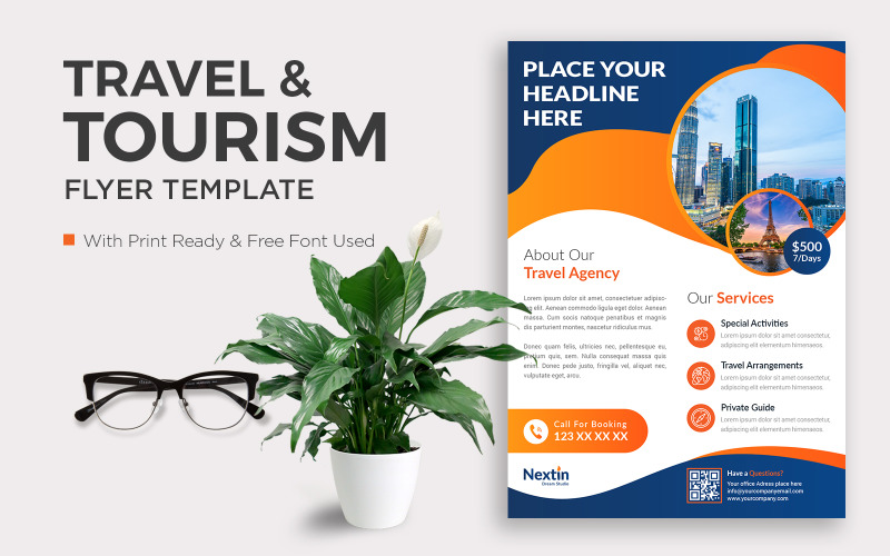 Volantino di viaggio Corporate Template Design