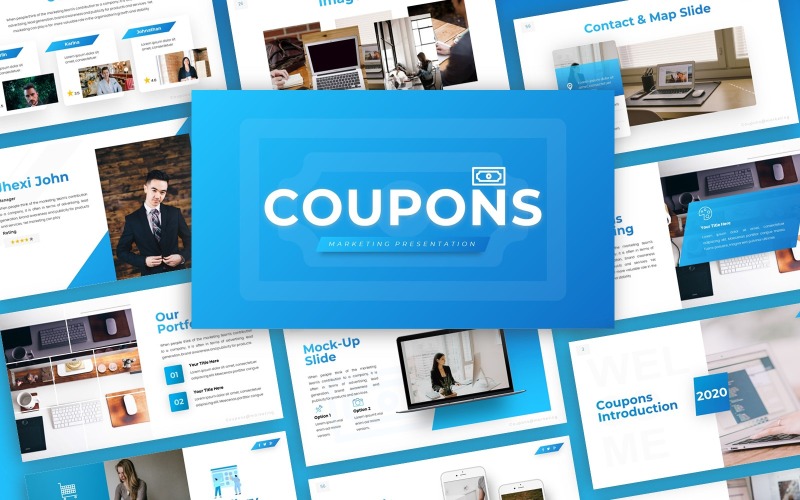 Caupons - Marketing Multipurpose PowerPoint šablony