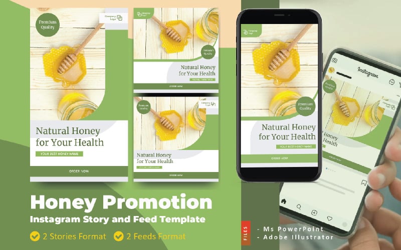 Honey Promotion Ramadán Instagram Story and Feed Social Media Template