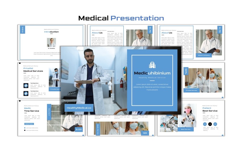 医生 PowerPoint 模板 - 用于个人医生简介演示的 PPT 和 PPTX 主题