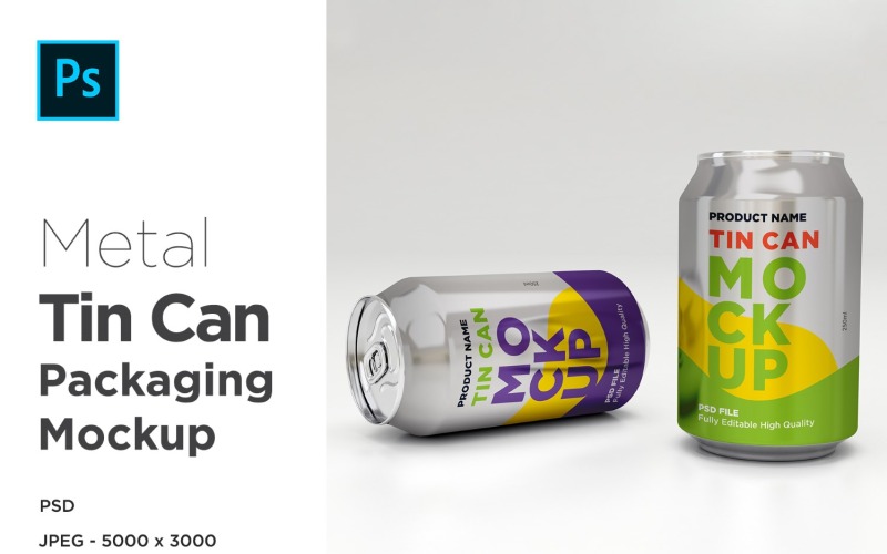 Two Soda Can Mockup