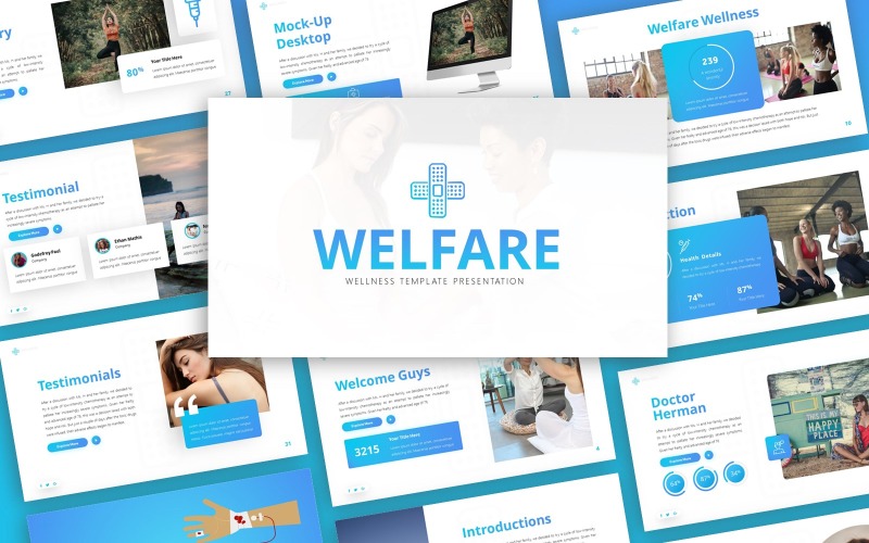 Välfärd - Wellness Multipurpose PowerPoint-mall