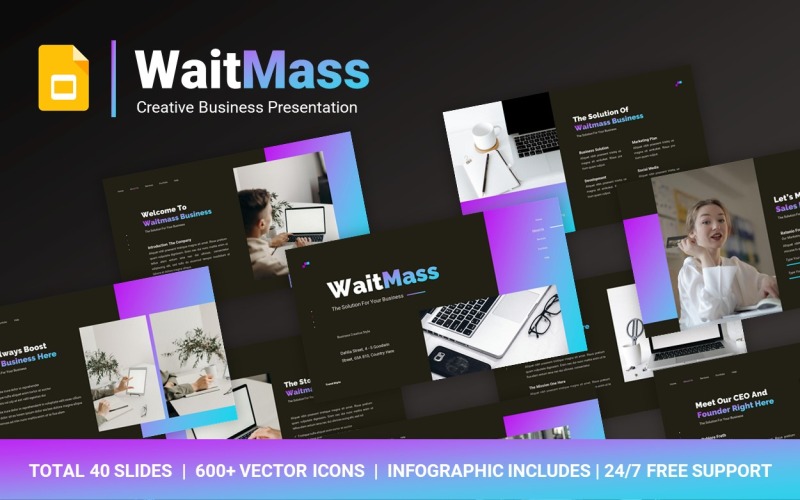 WaitMass Creative Business Premium Google幻灯片