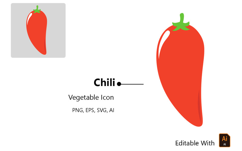 Чили - овощной значок