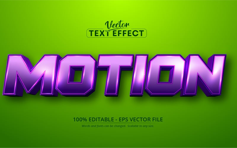 Colore viola modificabile effetto di testo vettore