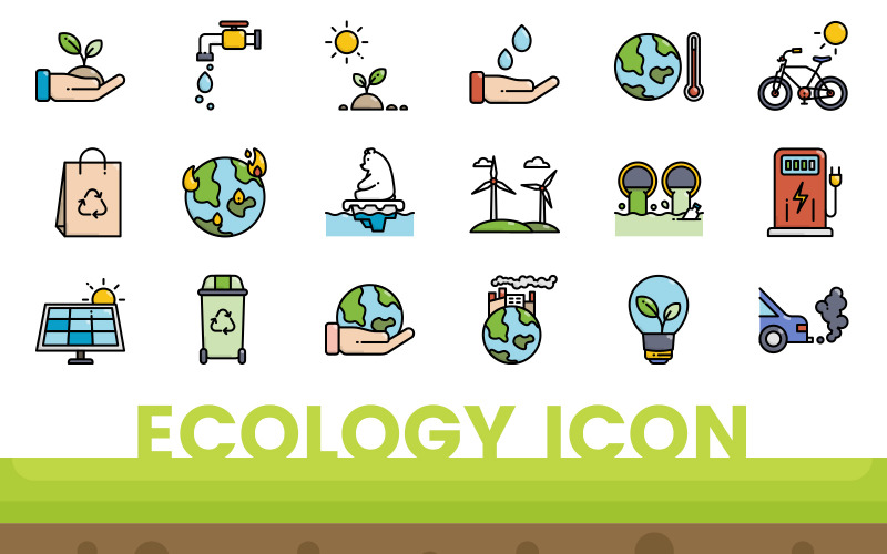 Ekoloji Iconset Şablonu