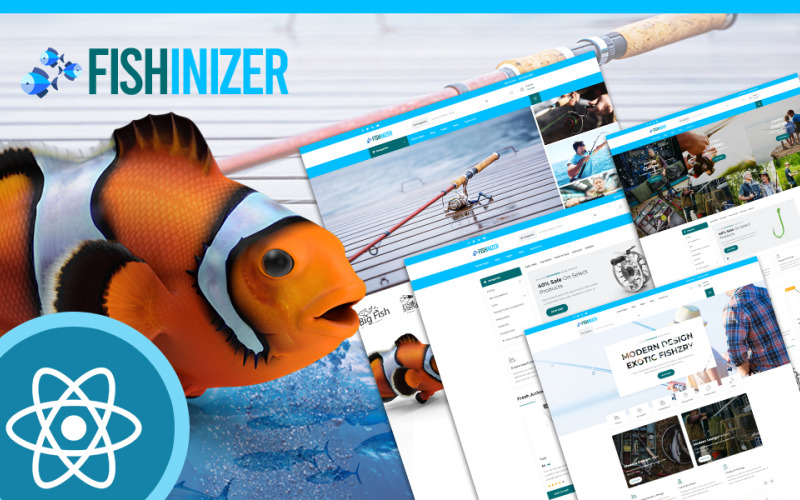 Fishinizer Fishing & Marine React Szablon JS