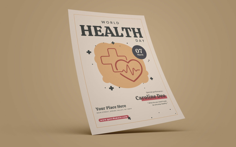 Folheto de identidade corporativa do Dia Mundial da Saúde