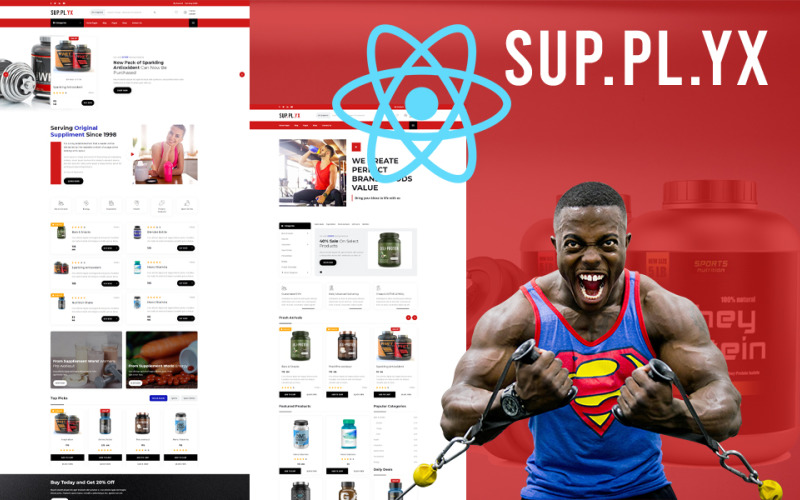 Supplyx - React Template - спортивные добавки