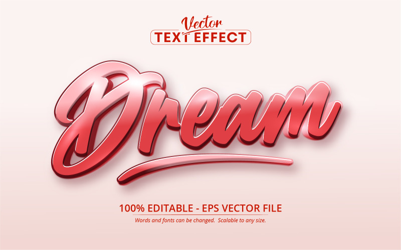 Vecteur d'effet de texte modifiable de style calligraphique
