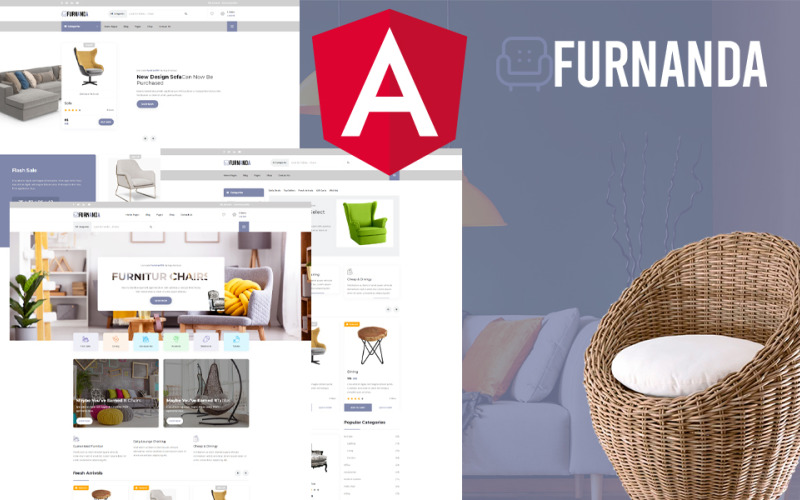 Furnanda - Sjabloon voor hoekige website van meubelwinkel