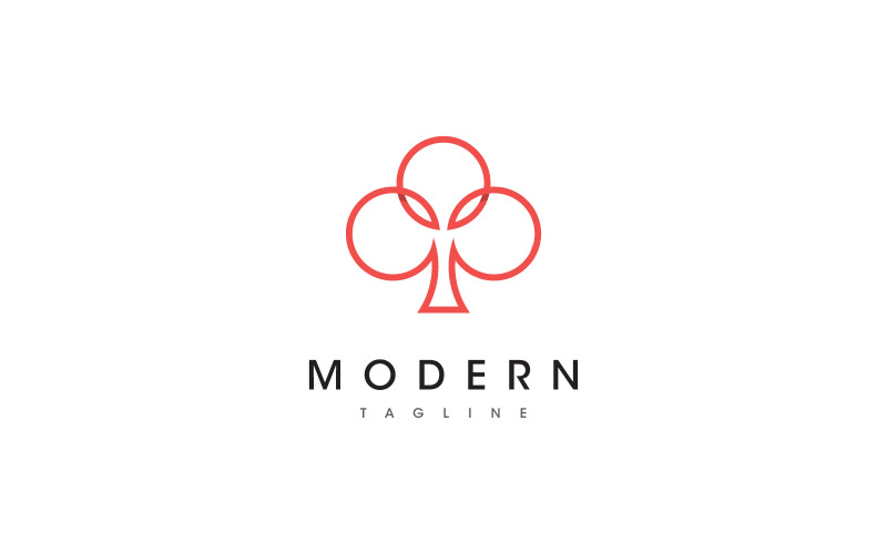 Moderna träd logotyp mall