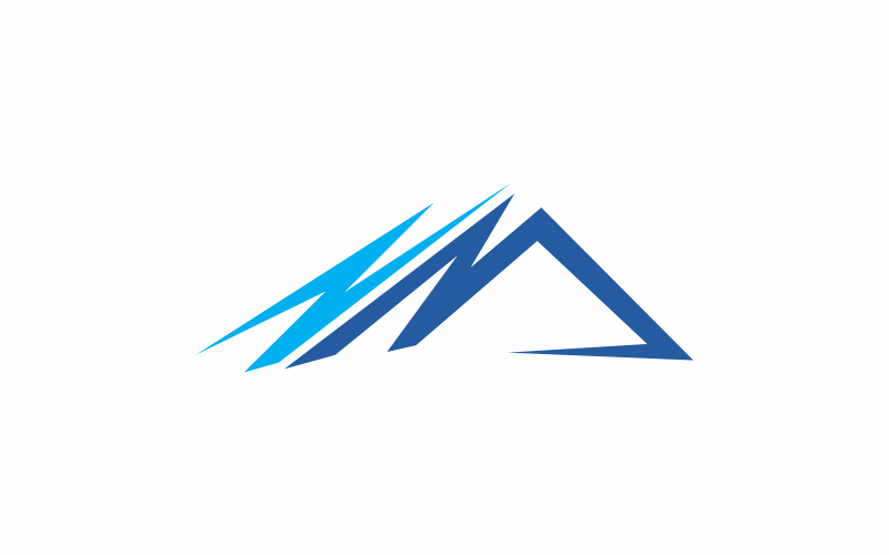 Bokstäverna M och N bergen logotyp mall