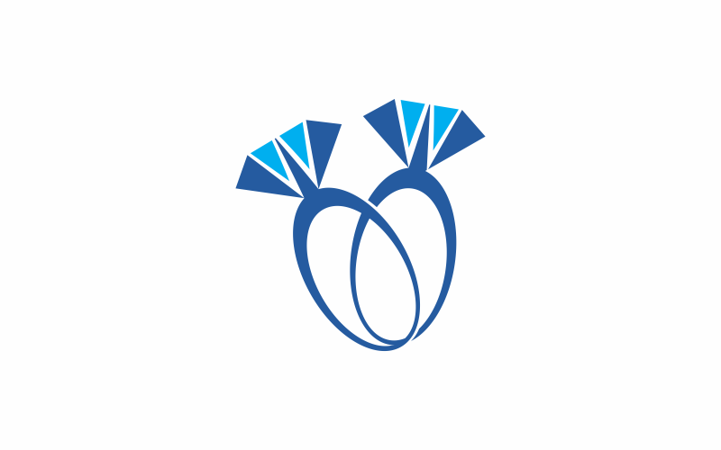Modèle de logo de ligne d'anneau