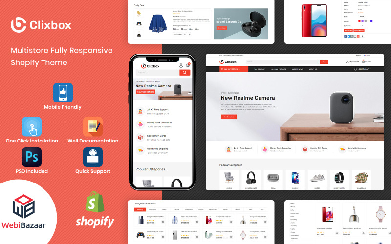 Clixbox - Multipurpose Warehouse Shopify-tema