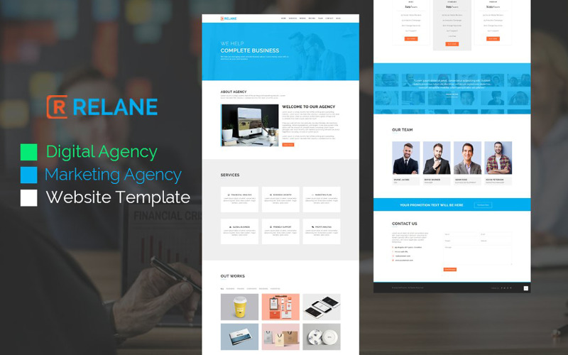 Relane - Шаблон цільової сторінки HTML маркетингового агентства