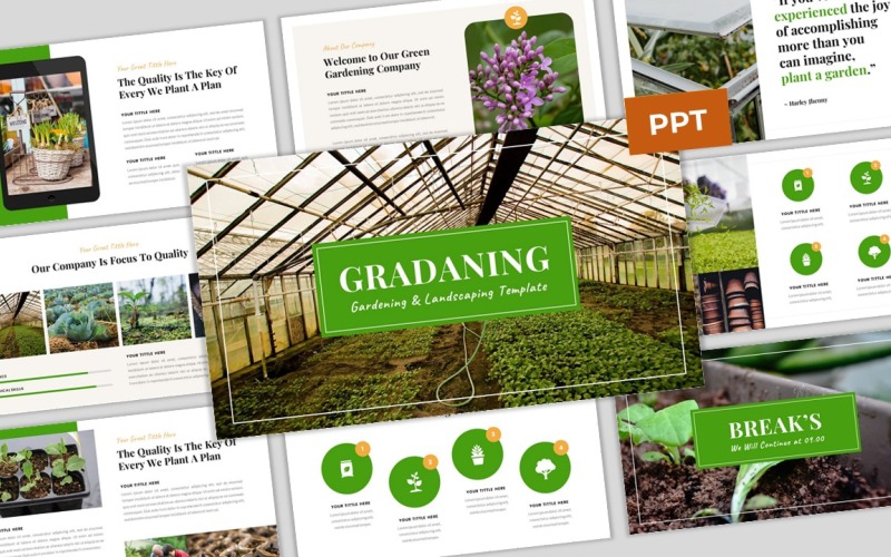 Modello PowerPoint - Gradaning - Giardinaggio e paesaggistica