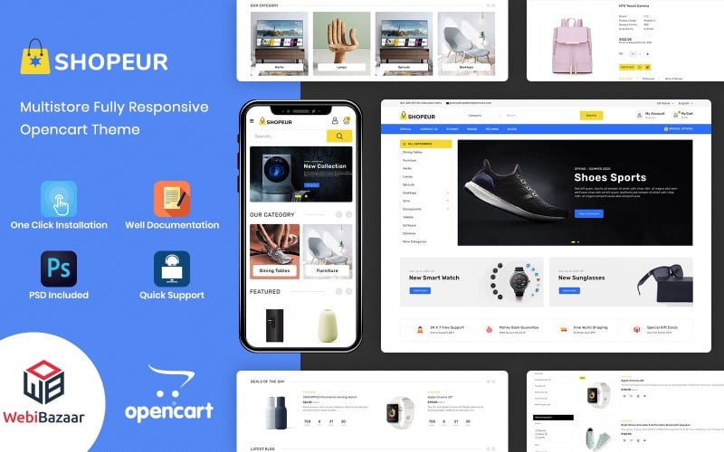 Shopeur - Преміум багатоцільова тема OpenCart