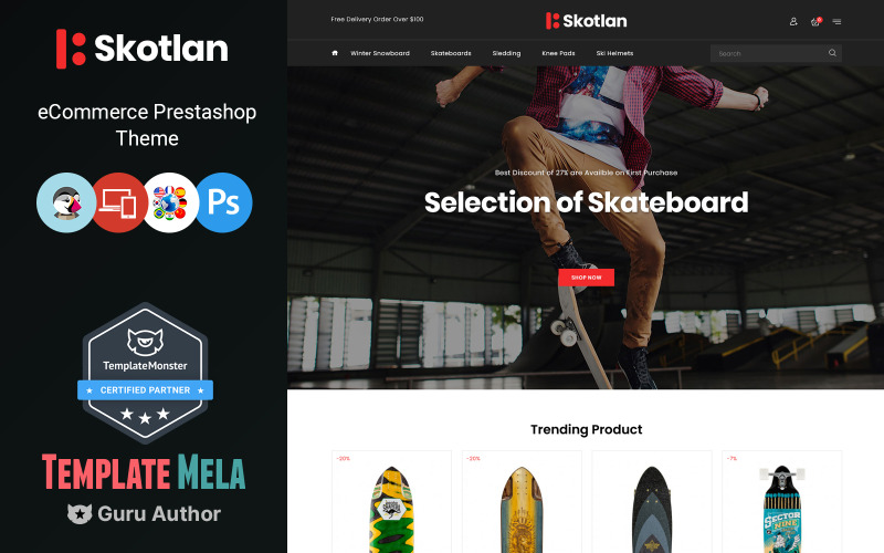 Skotlan - Tema de PrestaShop para patinetas y deportes