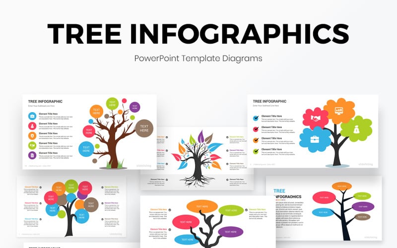 Baum Infografik PowerPoint-Vorlage