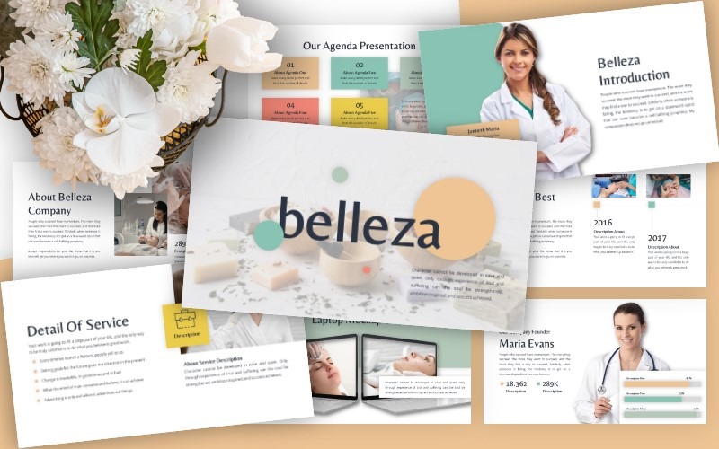 Belleza - Шаблон PowerPoint для бизнеса