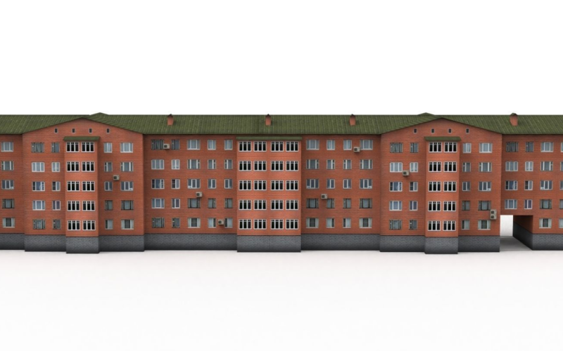 Huis met 5 verdiepingen 3D-model