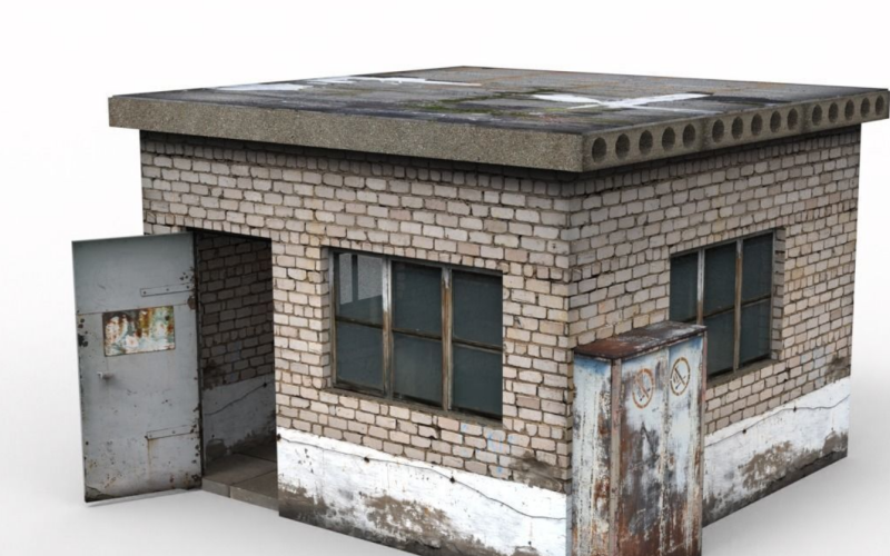 Old booth 3D model