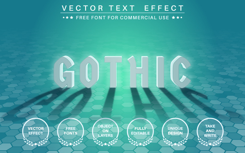Back light - Editable Text Effect, Font Style Illustration