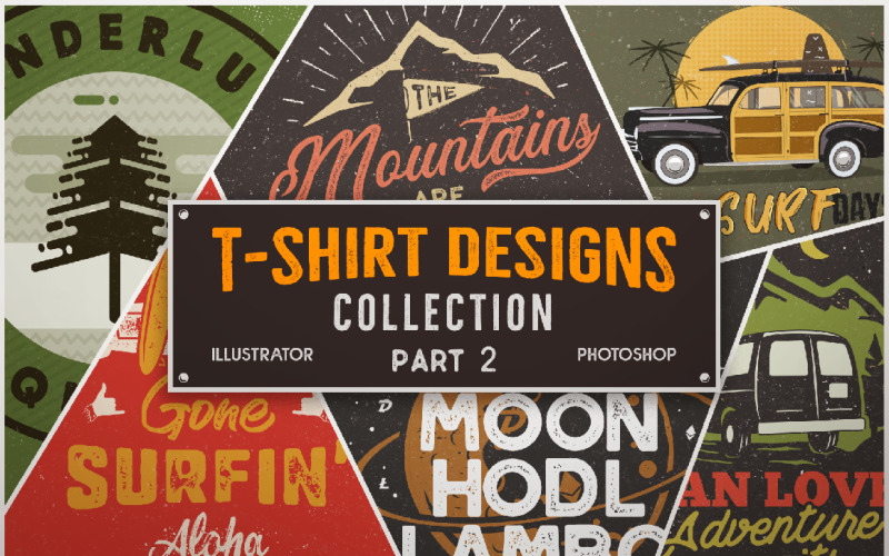 Collezione retrò SVG Bundle vintage s. Parte 2 T-shirt Design