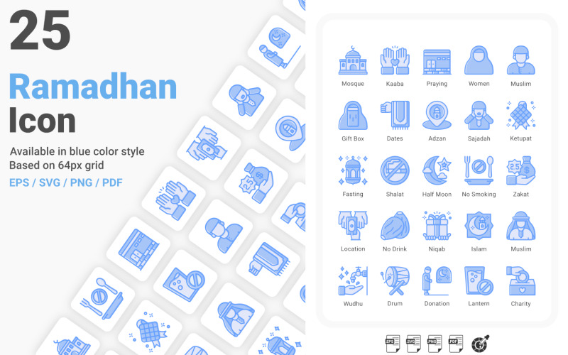 Islam Ramadhan Iconset template