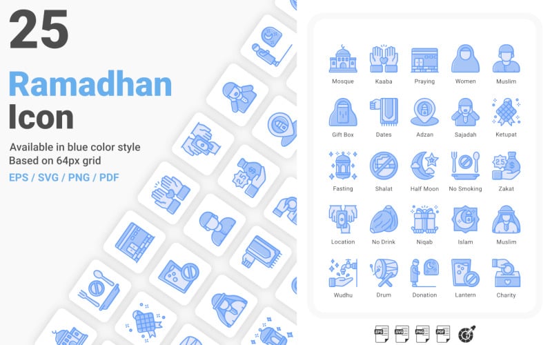 Iszlám Ramadhan Iconset sablon