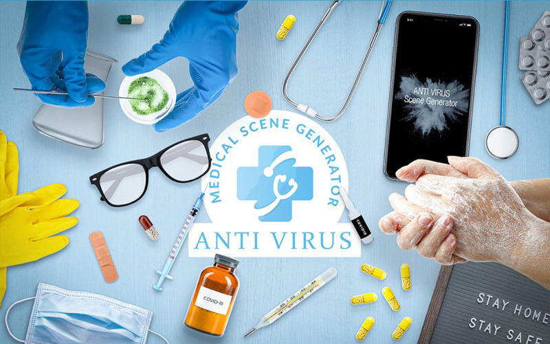 AntiVirus - Medical Scene und Mockup Creator