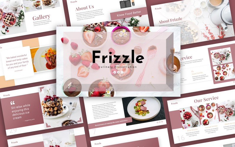Frizzle Culinary Presentation Шаблоны презентаций PowerPoint