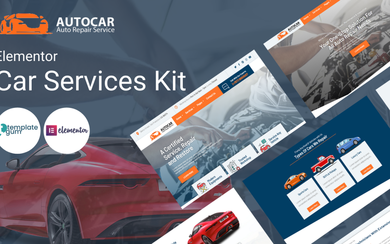 Autocar - Auto Repair Service Elementor Template Kit