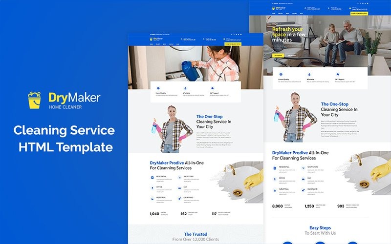 Drymaker - Webbplatsmall för städtjänst