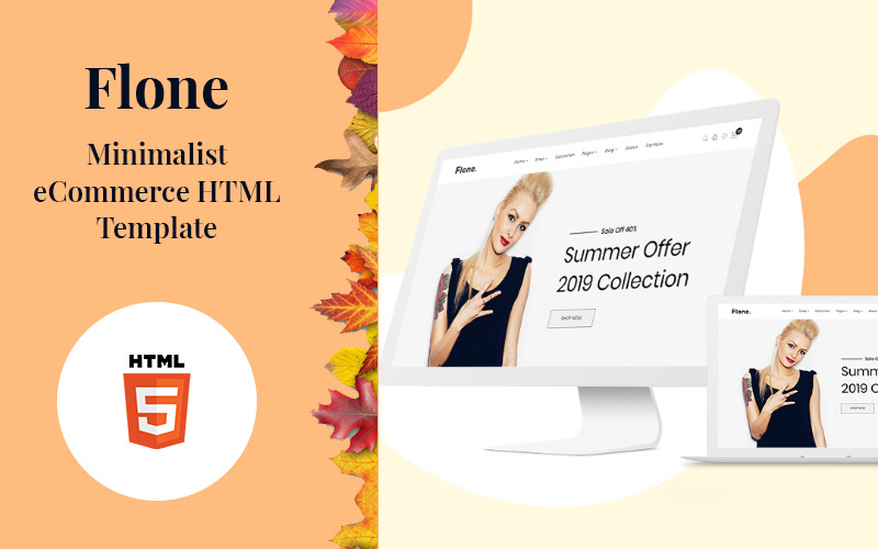 Flone - Minimális e-kereskedelmi webhelysablon