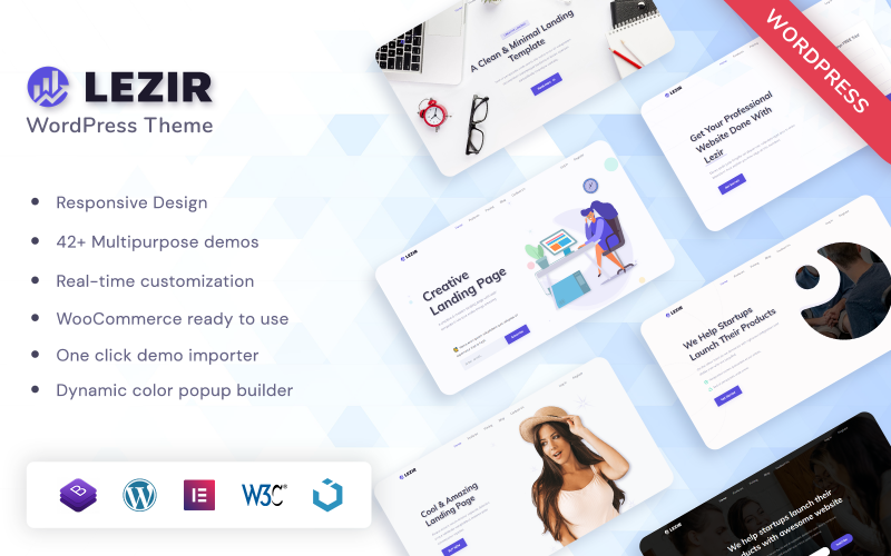 Lezir - Tema de página de destino de WordPress