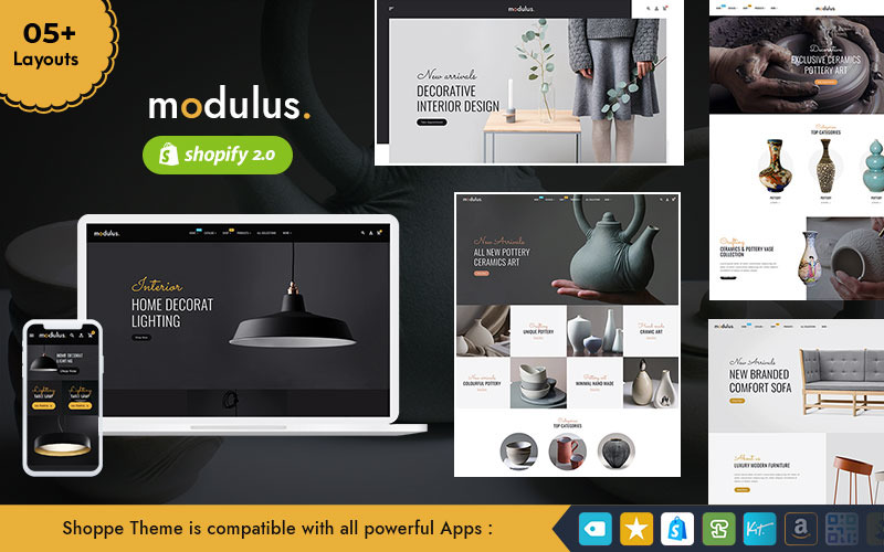 Modulus - Мебель и интерьер Премиум Shopify 2.0 Адаптивная тема