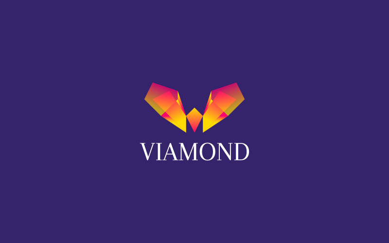 V Diamond Logo Vorlage