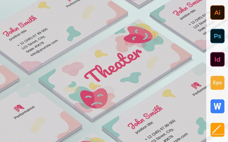 Modèle de Carte de visite de théâtre professionnel