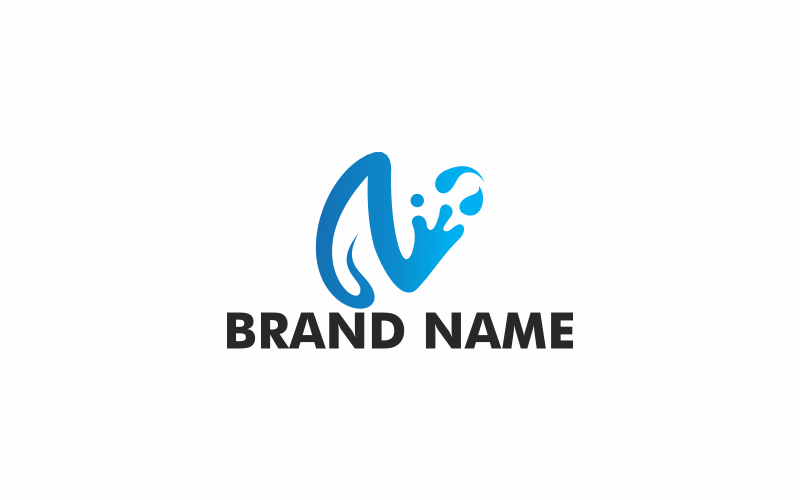 Drops Letter A Logo sjabloon