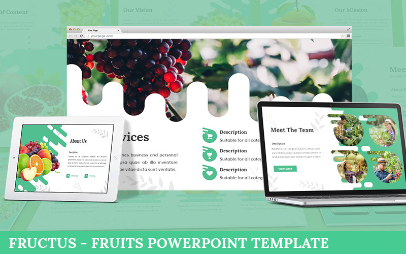 Fructus - Vruchten PowerPoint-sjabloon