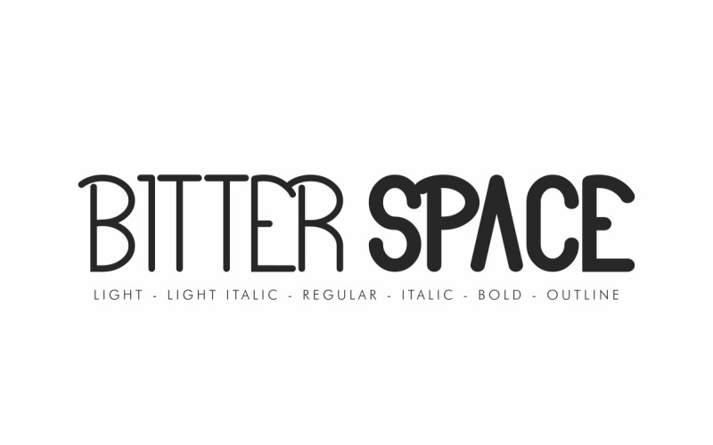Bitter Space Lettertype