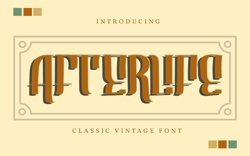 Hiernamaals | Klassiek vintage lettertype