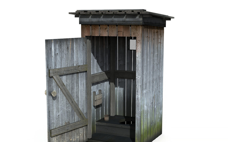 3D-Modell der Dorftoilette