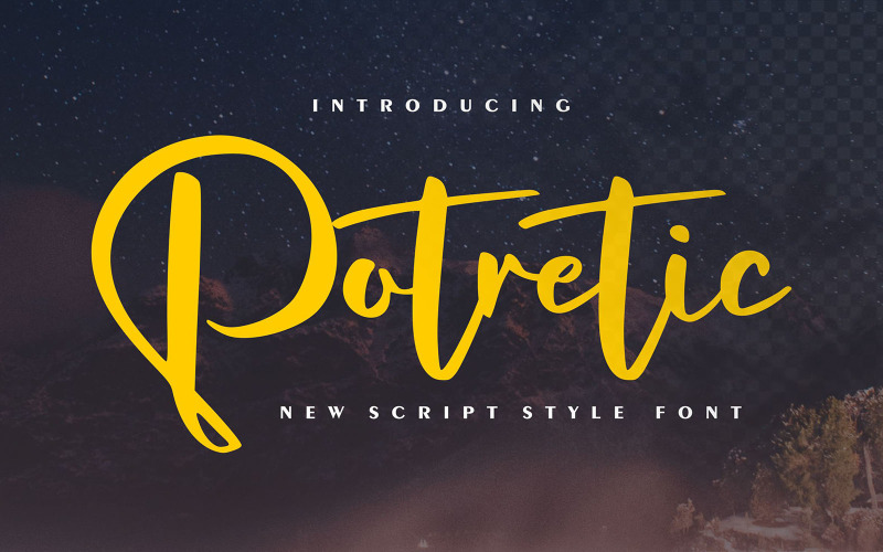 Potretic | Nouvelle police de style de script