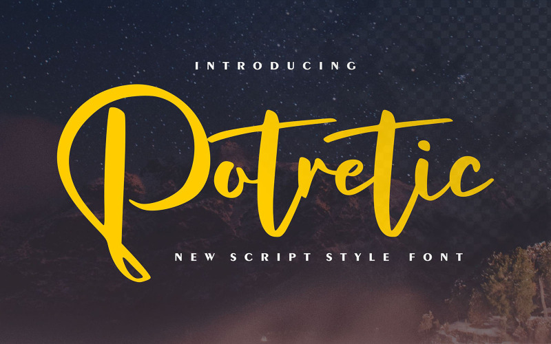 Potretic | Nové písmo ve stylu skriptu
