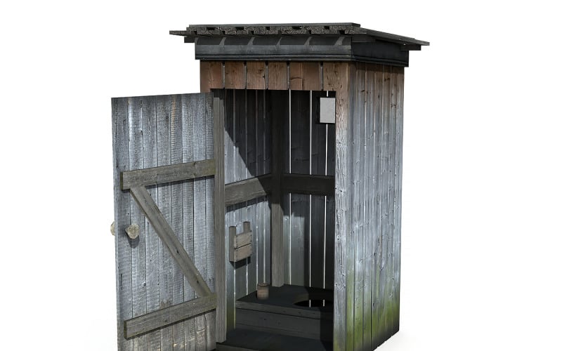 Village toilet 3D model